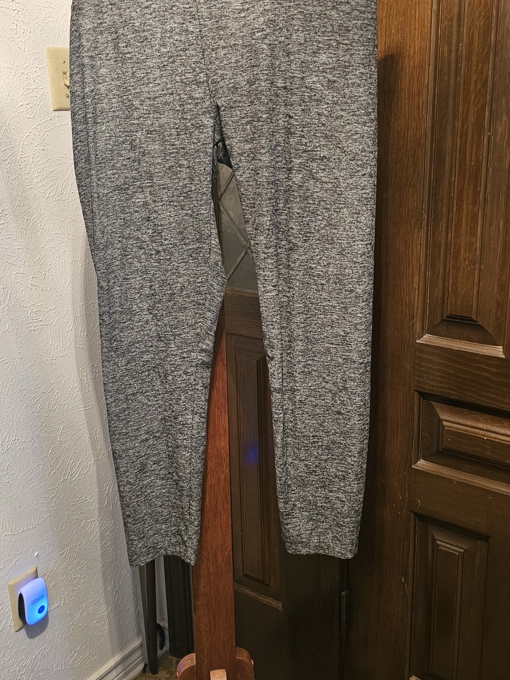 No Boundaries Dark Heather Gray Knit Leggings